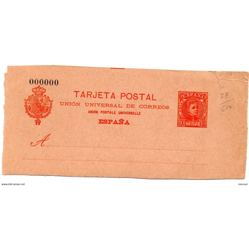 Entero postal parcial n 40N España Entero postal parcial n 40N España