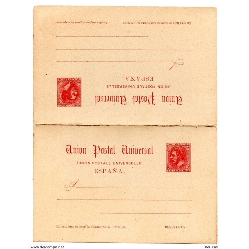 Entero postal n 17 España Entero postal n 17 España