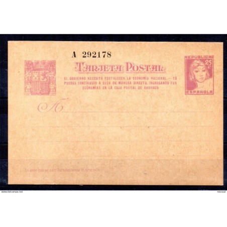 Entero postal  n 77   España