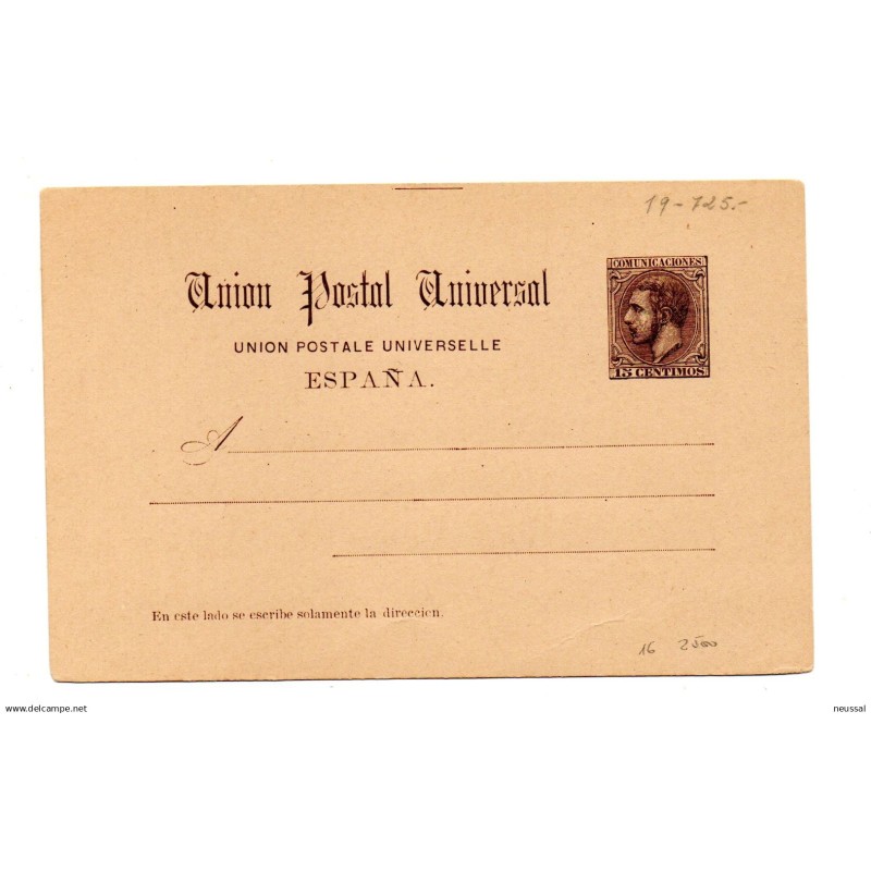 Entero postal n 16 España Entero postal n 16 España
