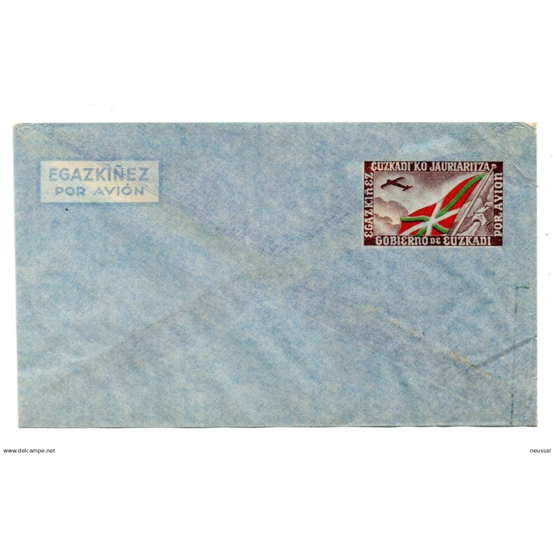 Sobre entero postal n F2 Euzkadi Sobre entero postal n F2 Euzkadi
