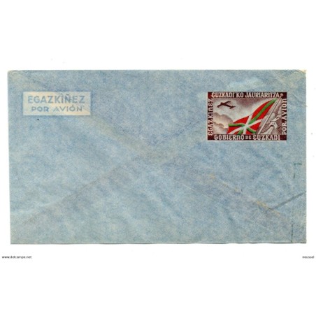 Sobre entero postal  n F2 Euzkadi