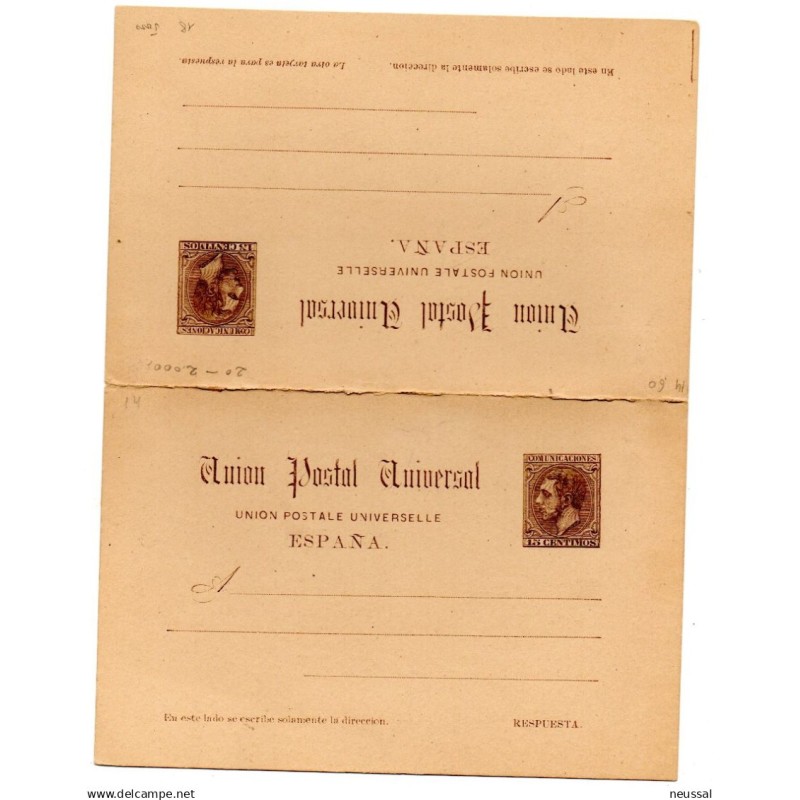 Entero postal n 18 España Entero postal n 18 España