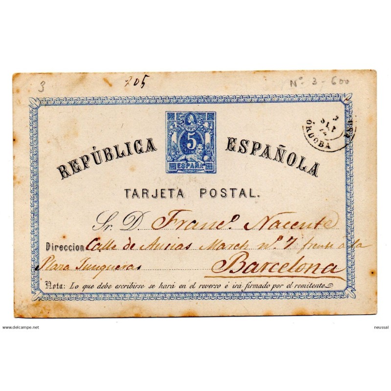 Entero postal n 3 España Entero postal n 3 España