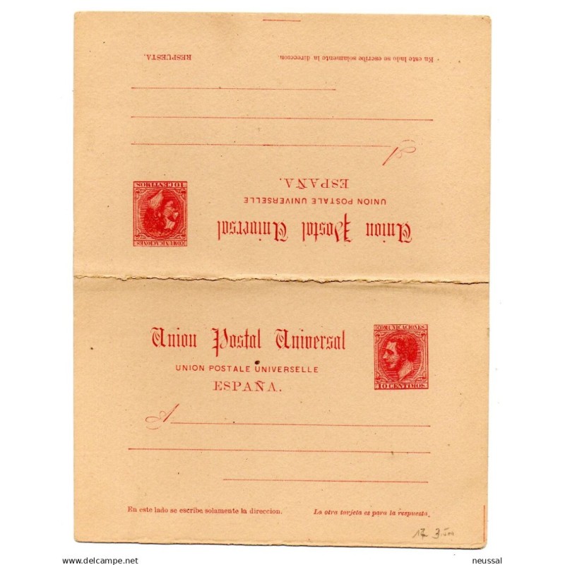 Entero postal n 17 España Entero postal n 17 España