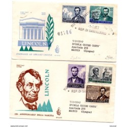 2 cartas de san marino de 1959
