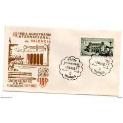 Carta  con matasellos de exposicion  feria de muestras de 1967