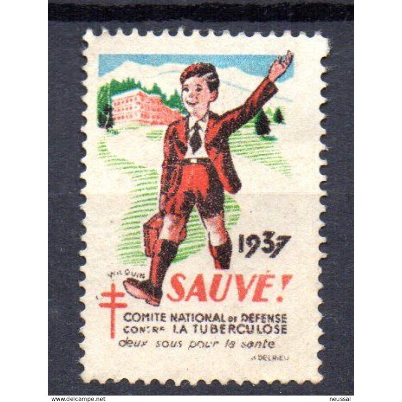 Viñeta de comite antituberculosa de 1937 Viñeta de comite antituberculosa de 1937