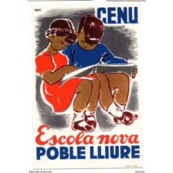 Tarjeta  Escola nova poble lliure
