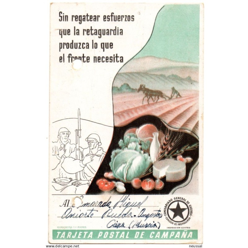 Tarjeta  postal de campaña