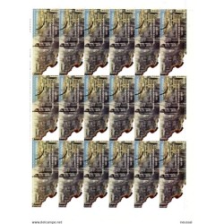 Sello en pliego de 18 sellos  n 5029 muestra   España