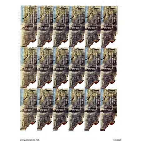 Sello en pliego de 18 sellos  n 5029 muestra   España
