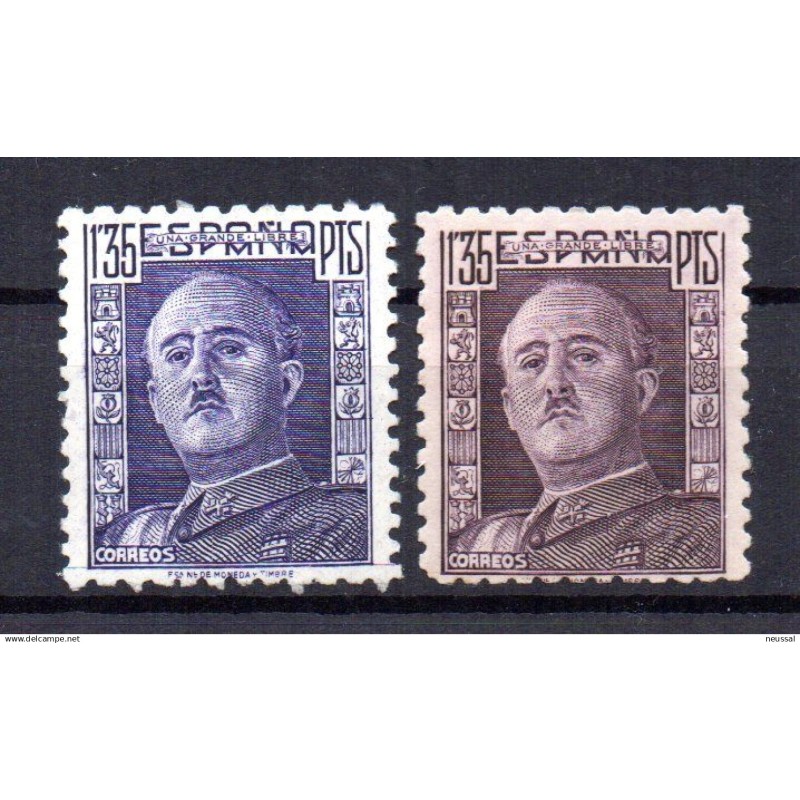 Sellos 1001 con variedad de tono España Sellos 1001 con variedad de tono España