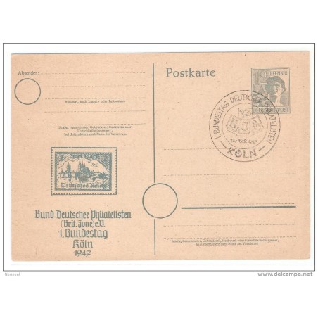 Tarjeta de 1947 alemania koln