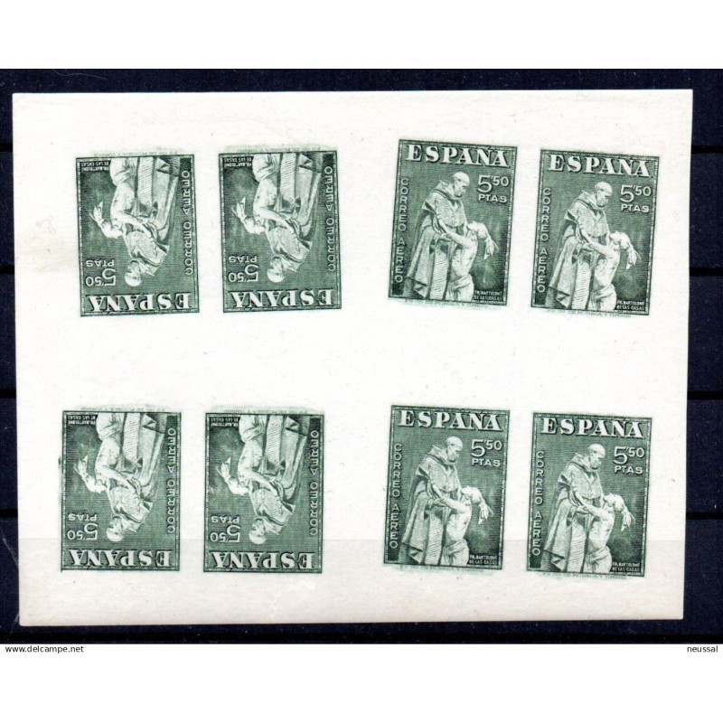 Sello en bloque de 8 sellos n 1004FN España Sello en bloque de 8 sellos n 1004FN España