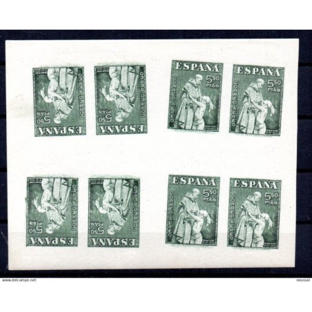 Sello en bloque de 8 sellos  n 1004FN España