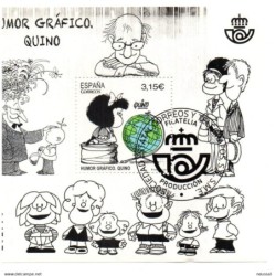 Hojita humor grafico de quino tinta negra parte de arriba España