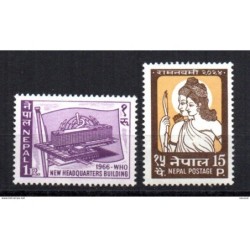Sello n 188 y 190 nepal