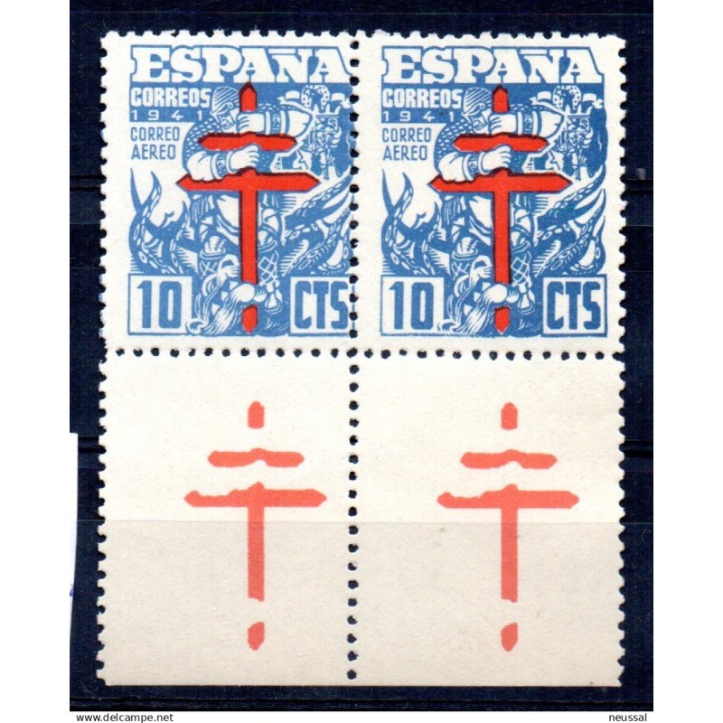 Pareja de sellos n 951 falta de impresion España Pareja de sellos n 951 falta de impresion España