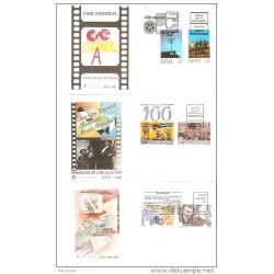3 sobres de primer dia de tematica  cine