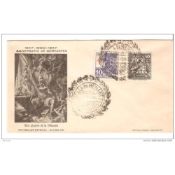 Carta  de 1948 matasello especial  ultimo dia cervantes
