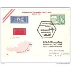 Sobre de austria de matasello aviones