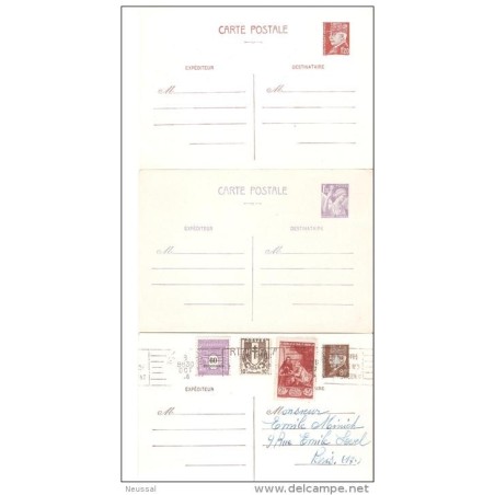3 tarjetas postales de francia distintas