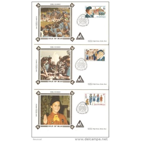 5 sobres de primer dia scouts 1985