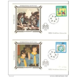 2 sobres de primer dia guernsey 1985