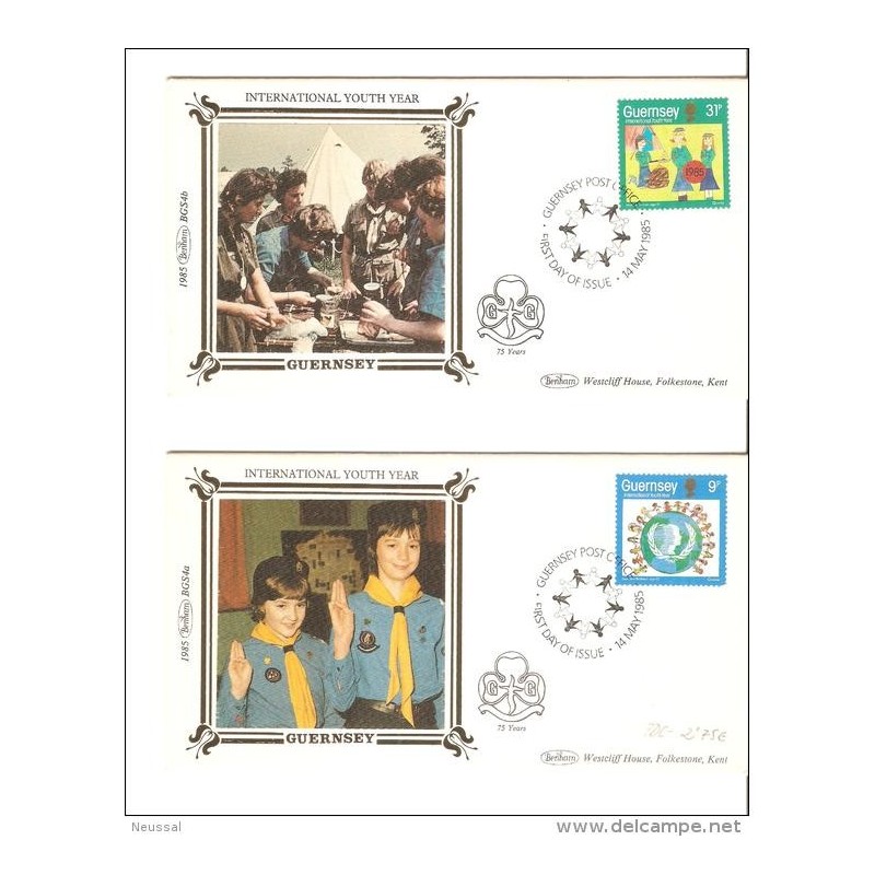 2 sobres de primer dia guernsey 1985 2 sobres de primer dia guernsey 1985