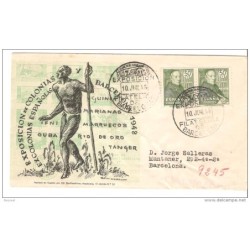 Carta con matasello 1948 circulada