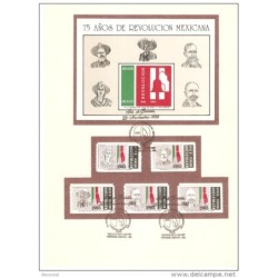 Tarjeta con hb y sellos de mexico