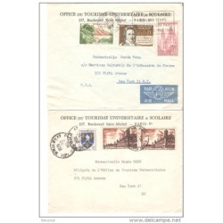 2 cartas de francia de 1958