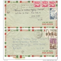 2 cartas de francia de 1957