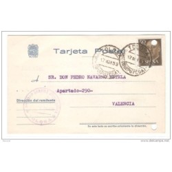 Tarjeta postal con matasello tolosa