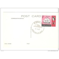 Tarjeta postal de gibraltar1967