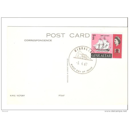 Tarjeta postal de gibraltar1967