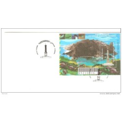 Carta con hoja bloque brasil