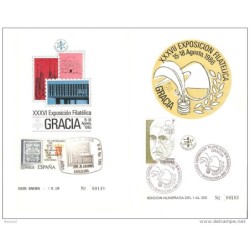 2 tarjetas postales numeradas
