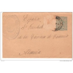Carta de uruguay con cuño camara de comercio española