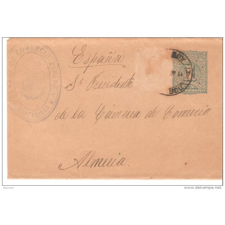 Carta de uruguay con cuño camara de comercio española