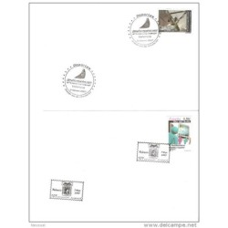 2 sobres con matasellos commemorativos de valencia