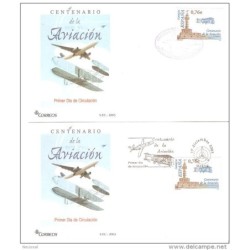 2 sobres con matasellos diferentes aviacion 2003