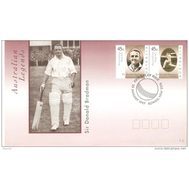 Carta de australia de 1997 sir donald bradman Carta de australia de 1997 sir donald bradman
