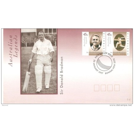 Carta de australia de 1997 sir donald bradman