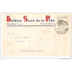 Tarjeta con matasello valencia