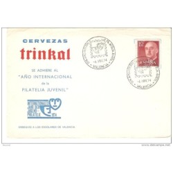 Tarjeta  con publicidad cervezas