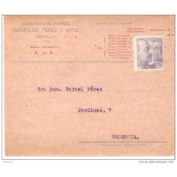 Tarjeta  postal publicidad sevilla 1944
