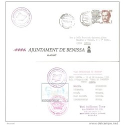 Carta con matasello benitachell  tarjeta con matasello benisa