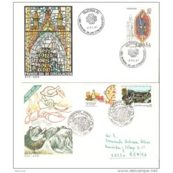 2 cartas con matasellos commemorativos diferentes1